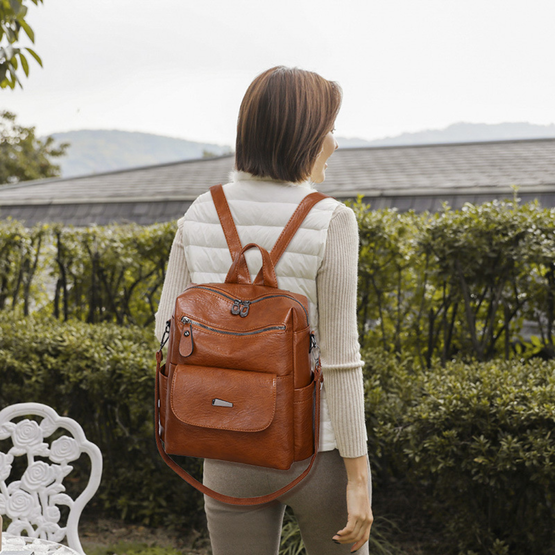 Damen Rucksack mit großer Kapazität ⎜ Modisches Design aus hochwertigem Material für Alltag und Reisen