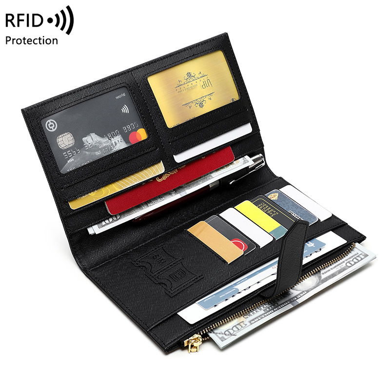 Reisepasshülle mit RFID-Schutz für Damen ⎜ Multifunktionale Geldbörse mit Platz für Karten, Ausweis und Geld