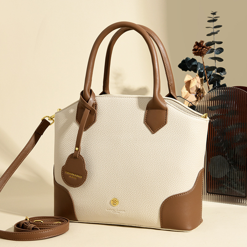 Handtasche für Damen ⎜ Klassische Umhängetasche in Retro-Optik mit viel Platz für Alltag und Büro