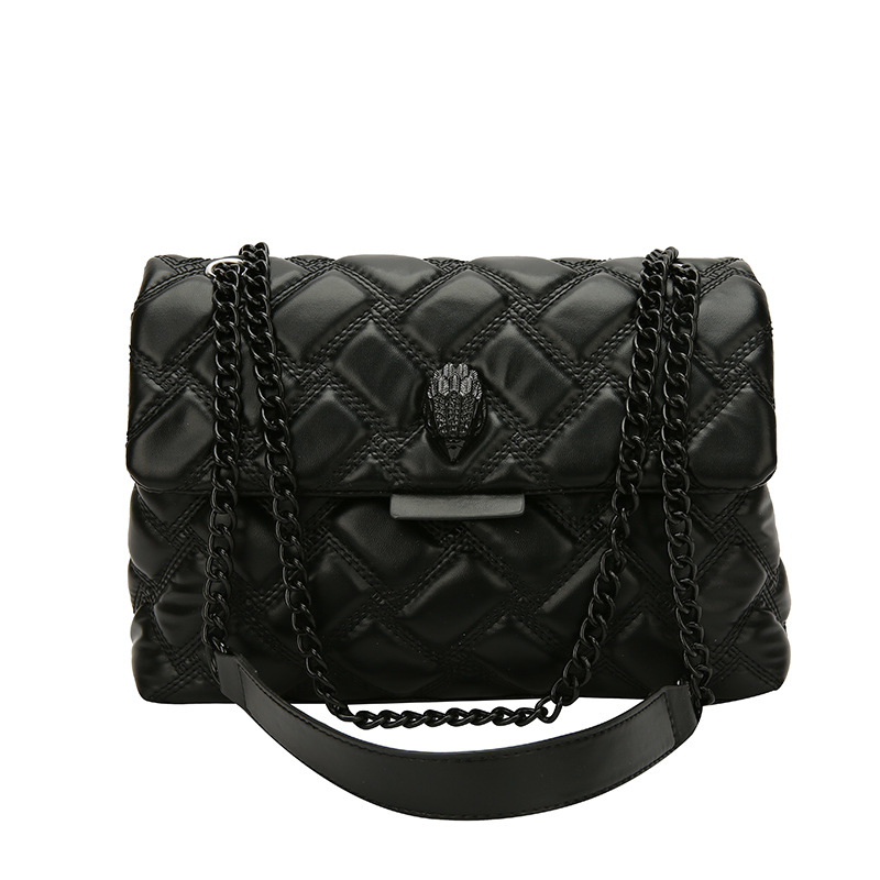 Damen Umhängetasche ⎜ Gestepptes Design mit Kette für Alltag und besondere Anlässe