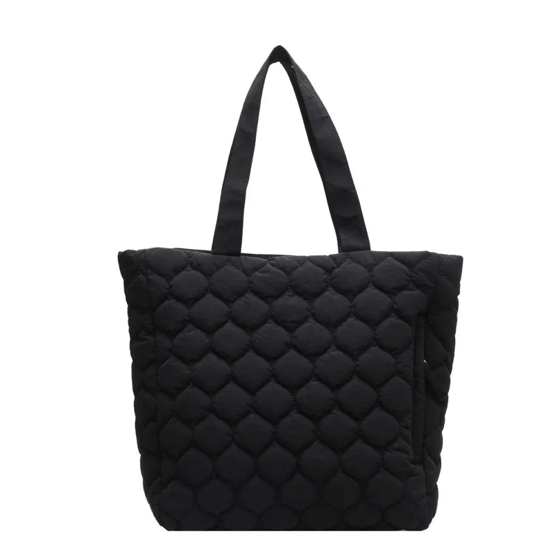 Shopper-Tasche für Damen ⎜ Gepolsterte Tragetasche mit Rautenmuster und weichem Griff für Alltag und Freizeit