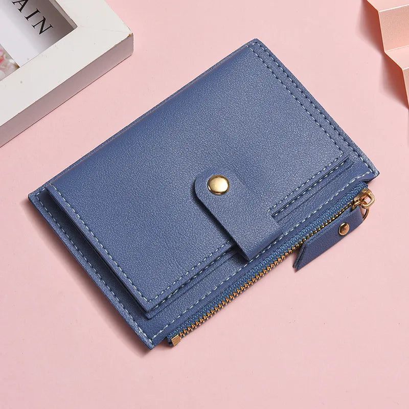 Damen Geldbörse mit Reißverschluss ⎜ Kompakte Brieftasche mit vielen Kartenfächern und Münzfach