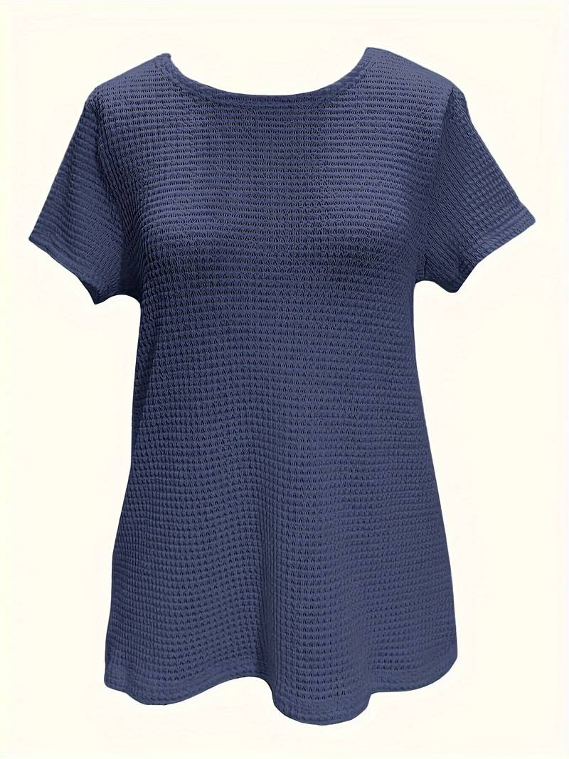 Lilli - T-Shirt aus kontrastierender Spitze mit Rundhalsausschnitt
