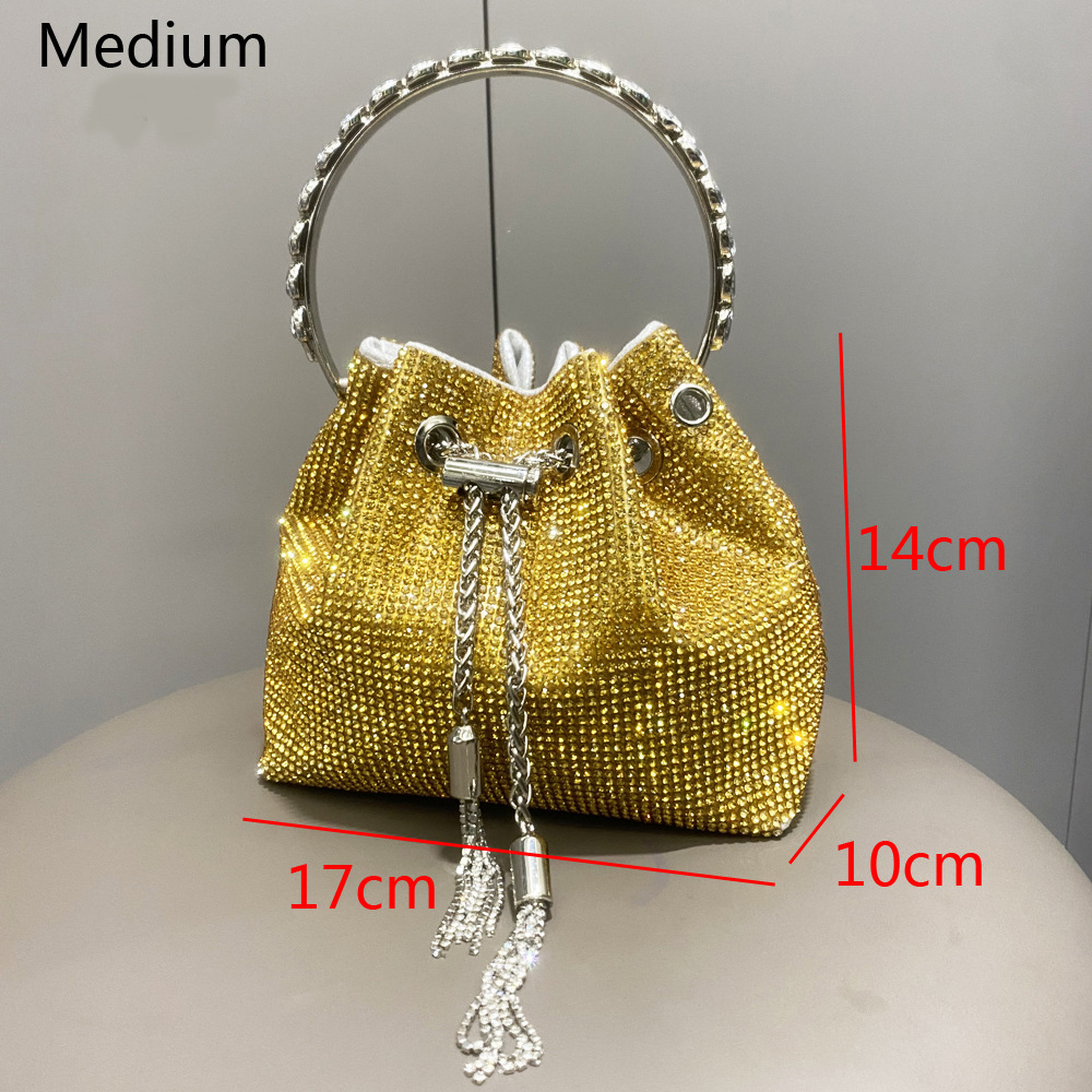 Glitzernde Handtasche für Damen ⎜ Funkeleffekt-Design mit Kettenriemen und stilvollem Griff