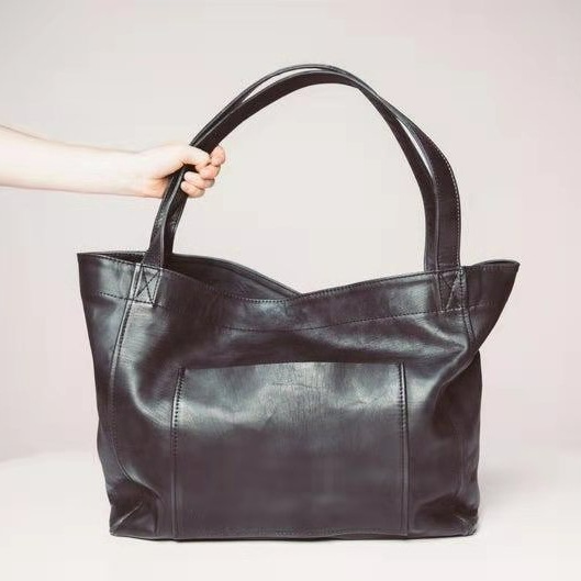 Shopper Tasche für Damen ⎜ Große Schultertasche aus weichem Leder mit Tragegriffen für Alltag und Büro