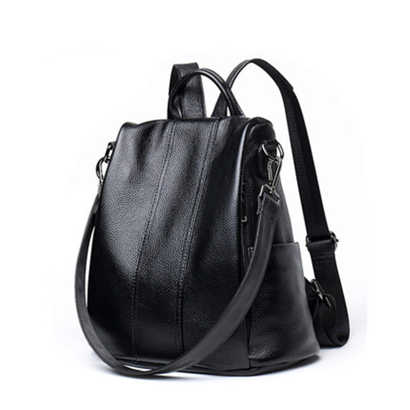 Rucksack für Damen ⎜ Modischer Leder-Rucksack mit Umhängefunktion für Alltag, Reisen und Freizeit