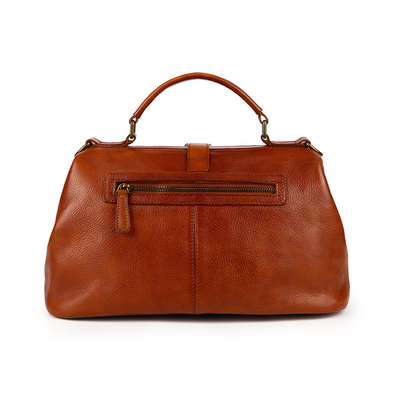Handtasche für Damen ⎜ Vielseitige Retro-Tasche aus Kunstleder mit Tragegriff für Alltag und Büro