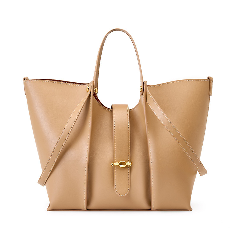 Shopper Tasche für Damen aus Rindsleder ⎜ Elegante Tragetasche mit viel Stauraum für Büro, Alltag und Freizeit