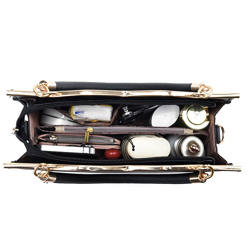 Handtasche für Damen ⎜ Elegante Schultertasche mit Schleifendetail und viel Stauraum für Alltag und Büro