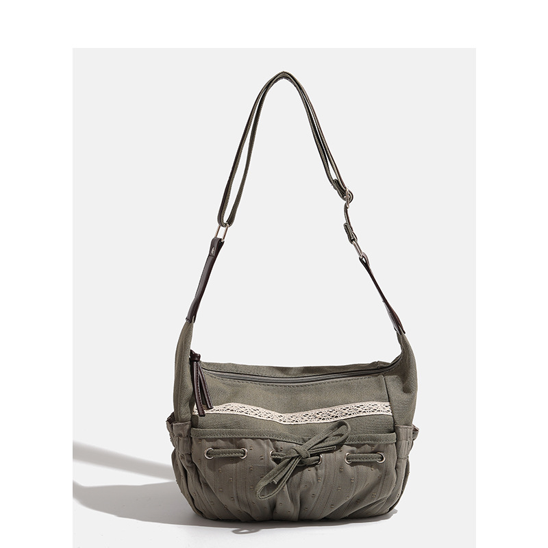 Retro Schultertasche für Damen ⎜ Lässige Umhängetasche mit großem Stauraum für Alltag und Freizeit