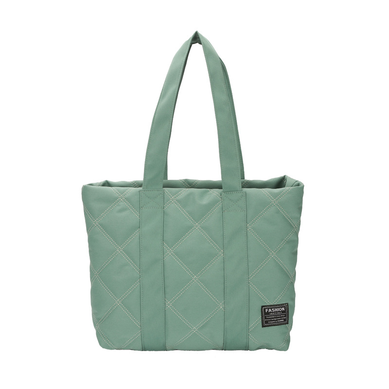 Shopper Tasche für Damen mit Steppdesign ⎜ Leichte Tragetasche mit großem Volumen für Arbeit, Uni und Alltag