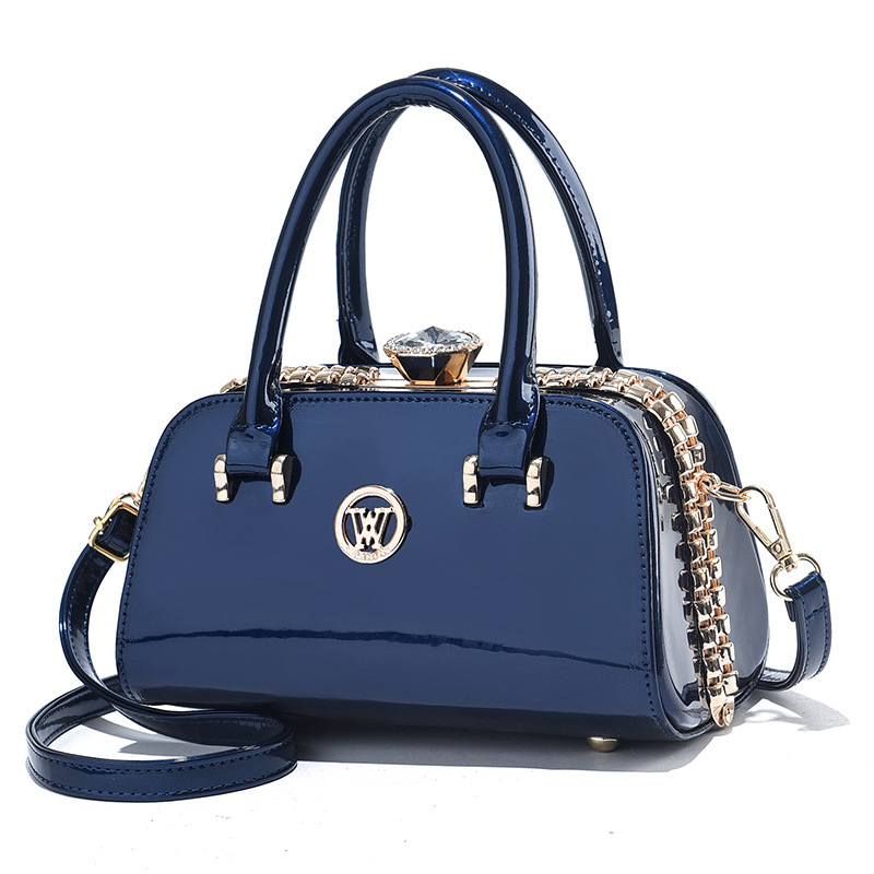 Handtasche für Damen ⎜ Elegante Mini-Tasche mit Kettendetail und Schulterriemen für stilvolle Anlässe und Ausgehen