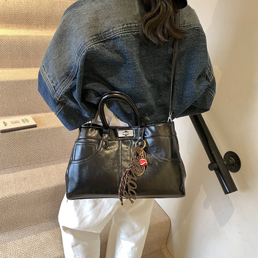 Damen Schultertasche im Retro-Stil ⎜ Große Kapazität für Alltag, Reisen und stilvolle Auftritte