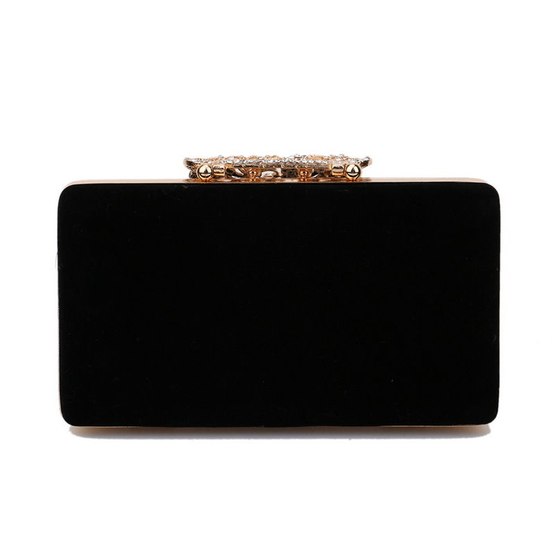 Abend-Clutch mit Schmetterlings-Applikation ⎜ Elegante Tasche aus Samt für festliche Anlässe