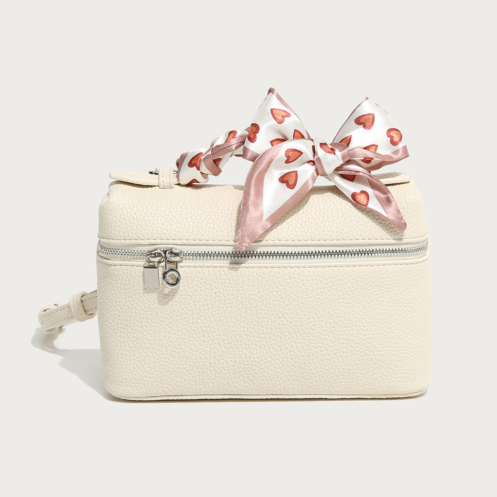 Damen Umhängetasche ⎜ Kompakte Crossbody-Tasche mit Schleifendetail und Praktischem Frontfach