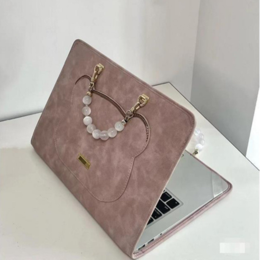 Laptoptasche für Damen ⎜ Verspielte Hülle mit Griff für Alltag und Büro