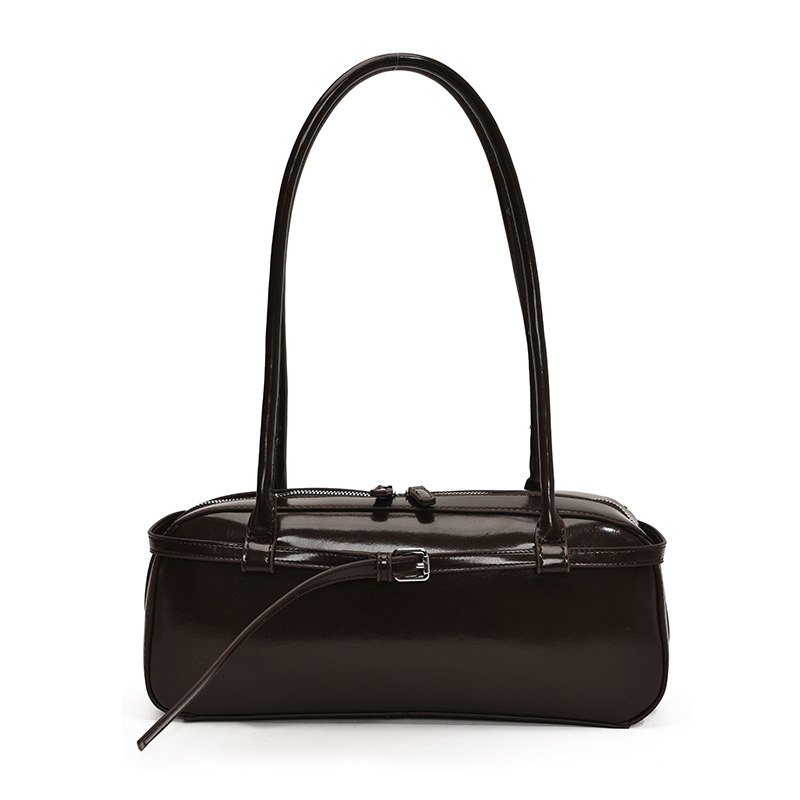 Handtasche für Damen ⎜ Schlanke Schultertasche in Lederoptik für Alltag und Büro