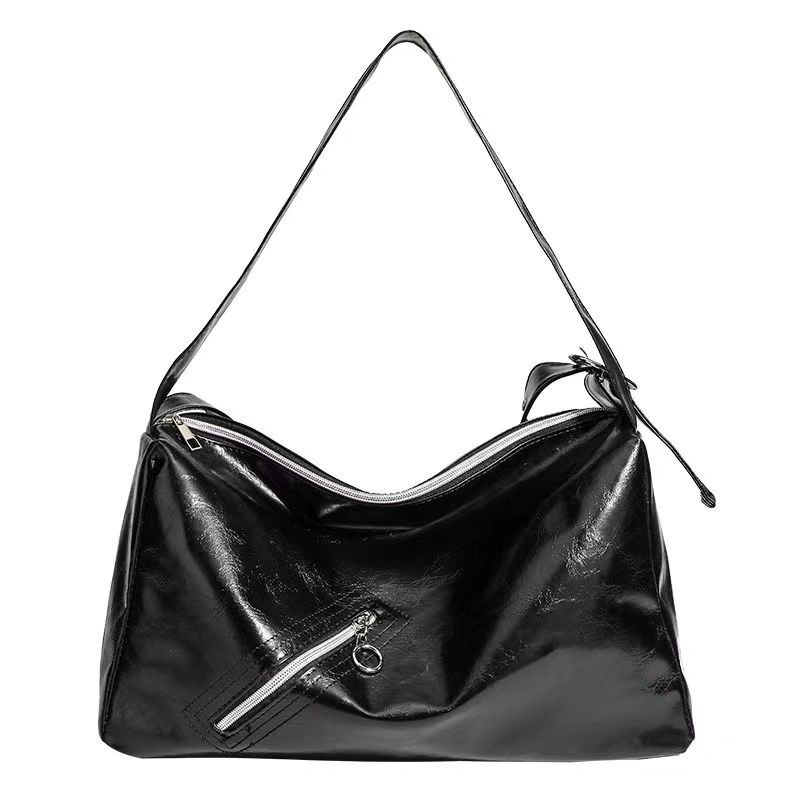 Schultertasche für Damen ⎜ Weiche Umhängetasche aus Leder mit modernem Design für Alltag und Freizeit