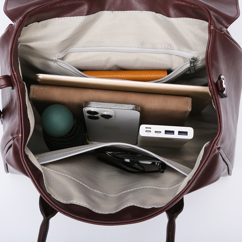 Damen Handtasche aus Weichem Leder ⎜ Große Tragetasche mit Stilvollem Design und Viel Stauraum