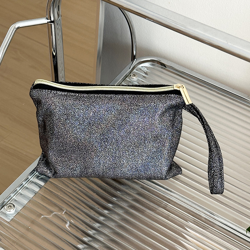 Glitzer Clutch Tasche ⎜ Wasserabweisend mit Reißverschluss für Make-up oder Stifte