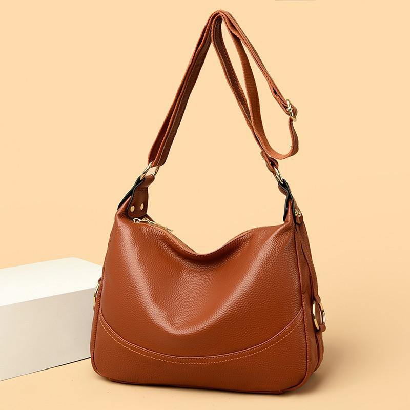 Schultertasche für Damen ⎜ Elegante Umhängetasche aus Lederoptik mit weichem Design für Alltag und Ausgehen