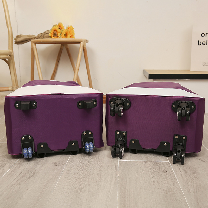Reisetasche mit Rollen für Damen ⎜ Großes Canvas-Gepäck mit Trolleygriff und geräumigem Innenfach
