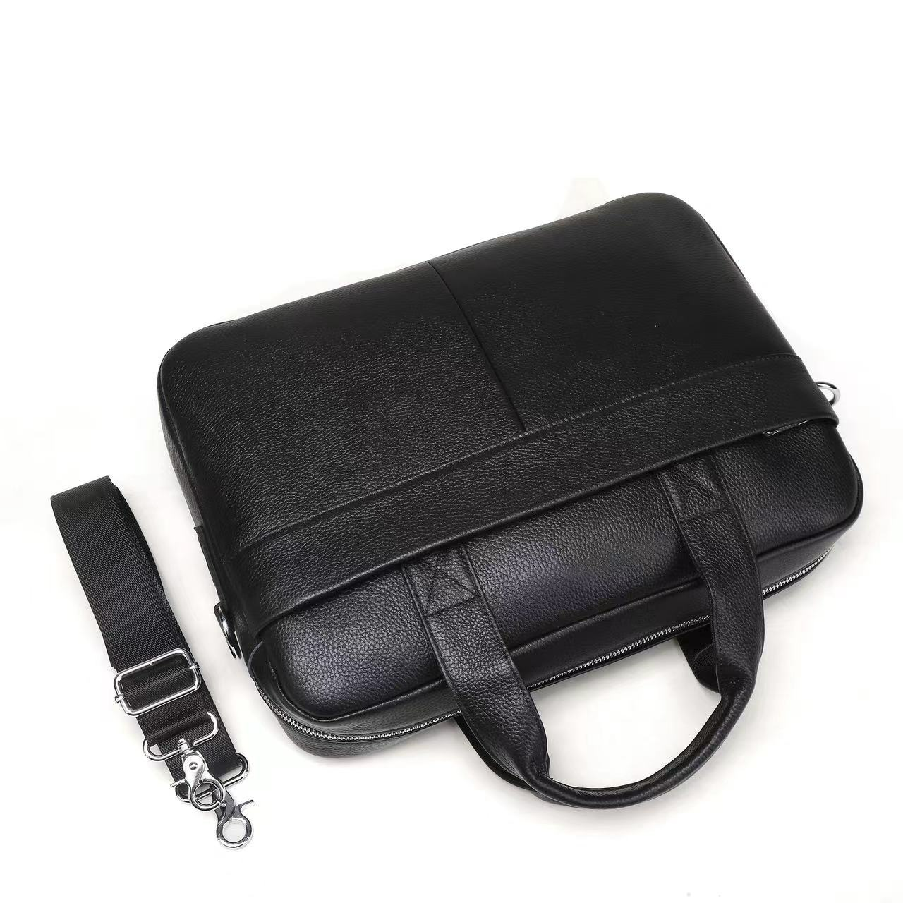 Umhängetasche für Herren ⎜ Robuste Schultertasche aus Leder mit Tragegriff und viel Platz für Büro und Alltag