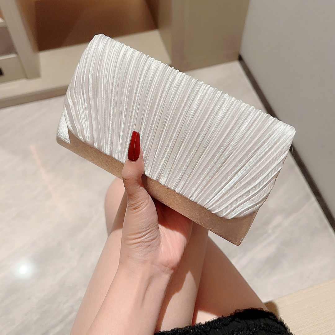 Kleine Clutch für Damen ⎜ Elegante Handtasche mit glänzendem Design für besondere Anlässe