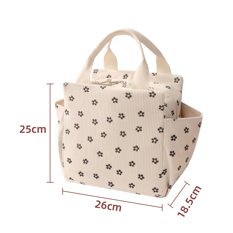 Lunch Bag für Damen ⎜ Tragbare Isoliertasche mit großem Fassungsvermögen für Schule und Büro