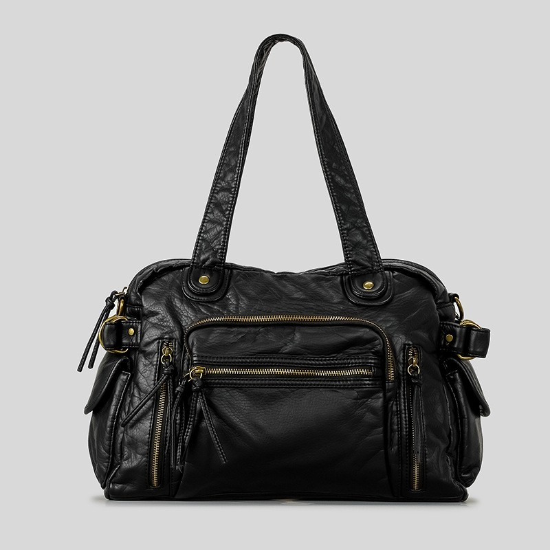 Retro Umhängetasche für Damen ⎜ Leder Tasche mit mehreren Fächern und praktischer Aufteilung