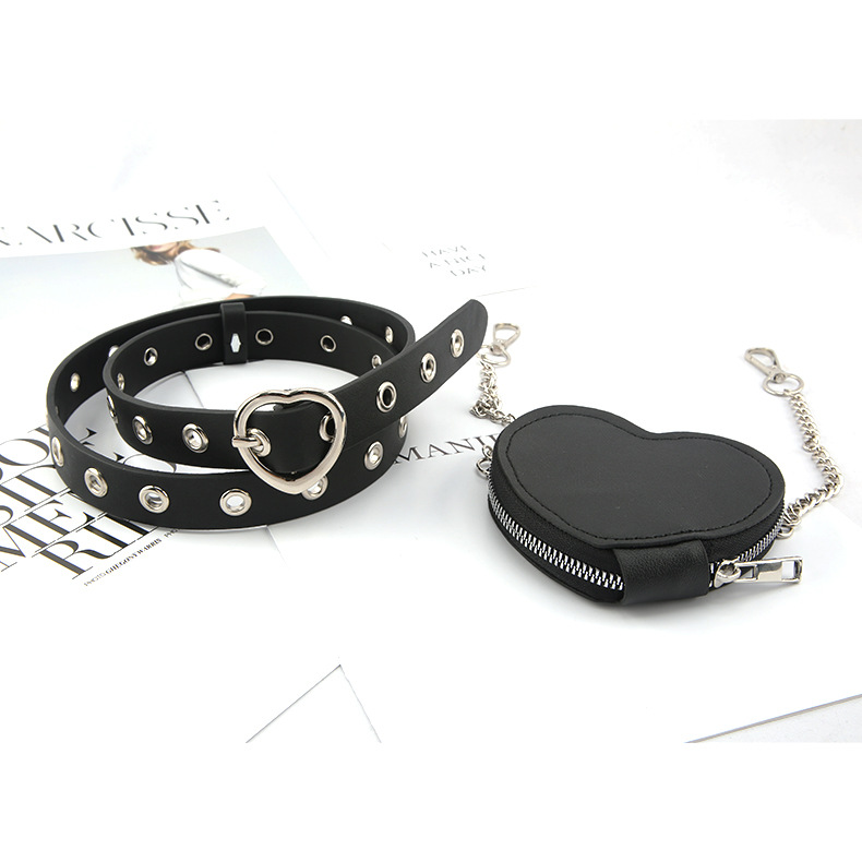 Herzgürteltasche für Damen ⎜ Abnehmbare Mini-Tasche mit Kette für unterwegs