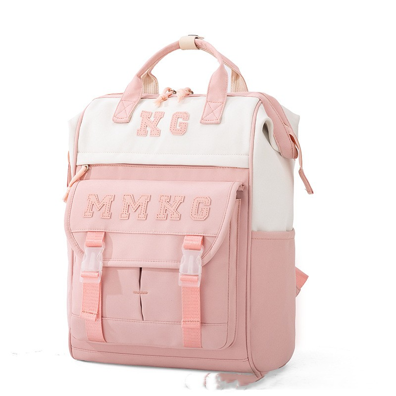 Schulrucksack Für Damen Im College-Stil ⎜ Modischer Tagesrucksack Mit Handgriff Und Gepolstertem Stauraum