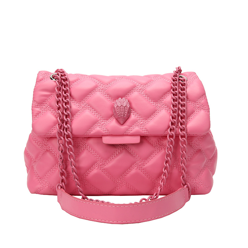 Damen Umhängetasche ⎜ Gestepptes Design mit Kette für Alltag und besondere Anlässe