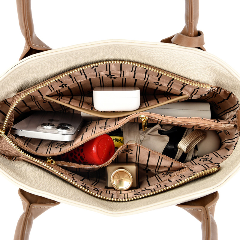 Handtasche für Damen ⎜ Klassische Umhängetasche in Retro-Optik mit viel Platz für Alltag und Büro