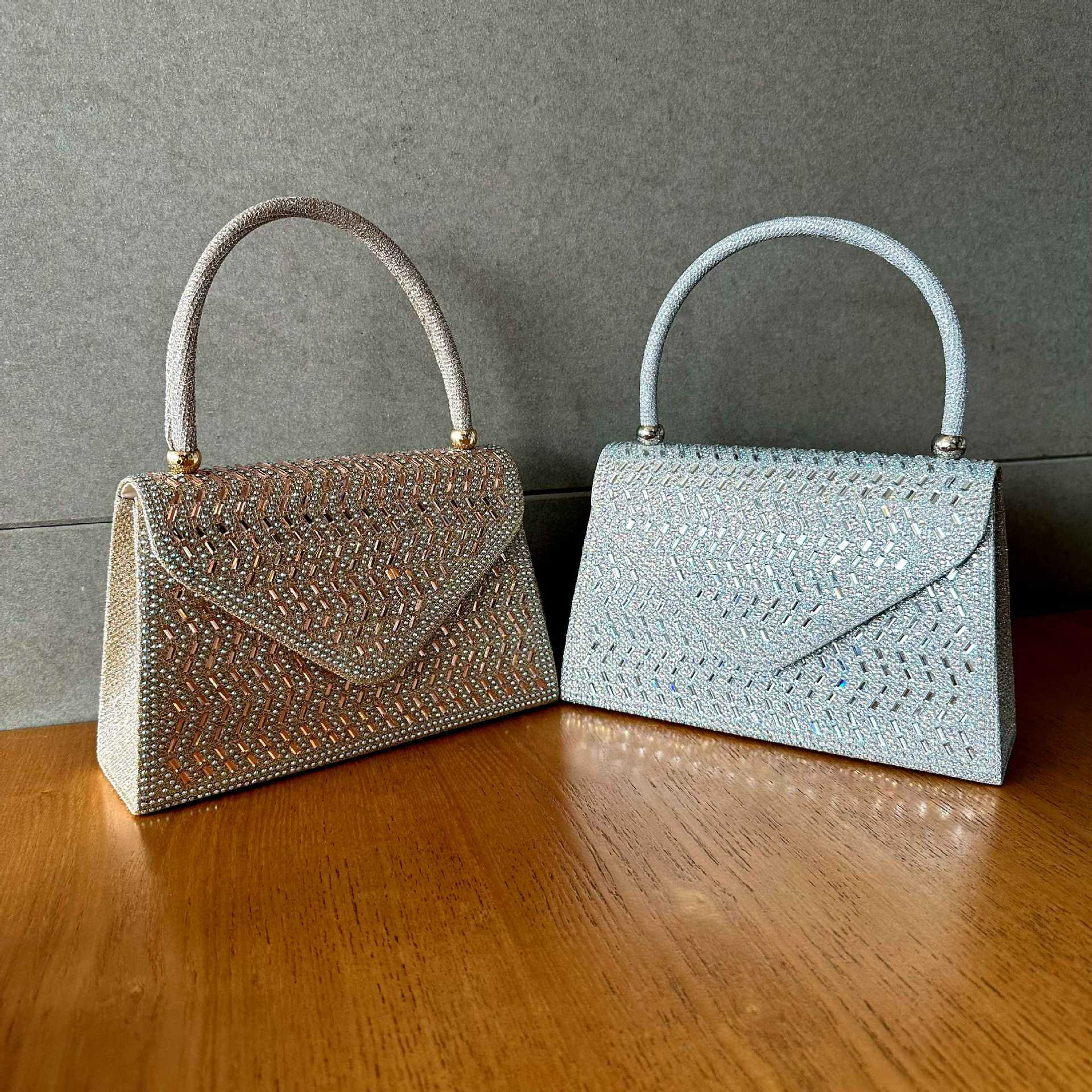 Damen Abendtasche ⎜ Elegante Handtasche mit Strass für Party und Events