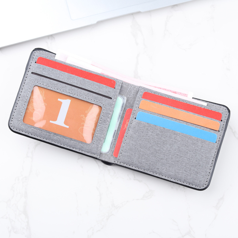 Herren Geldbörse im Farbkontrast ⎜ Schlanke Brieftasche mit modernem Design und praktischer Fächeraufteilung