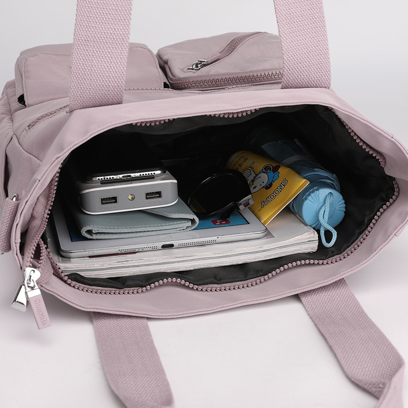Nylon Damen Umhängetasche ⎜ Geräumige Tragetasche mit Viel Stauraum und Vielseitigen Taschen