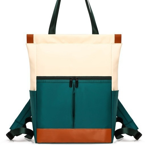 Damen Rucksack ⎜ Trendiger Freizeitrucksack mit Farbkontrast für Alltag und Reisen