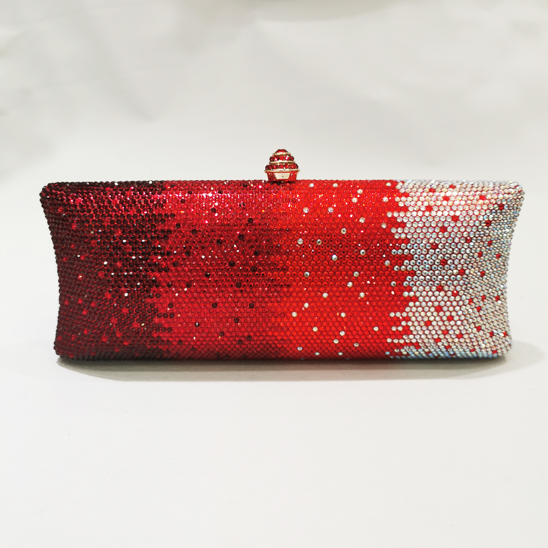 Glitzernde Damentasche ⎜ Elegante Abendtasche mit Strasssteinen und abnehmbarem Schulterriemen