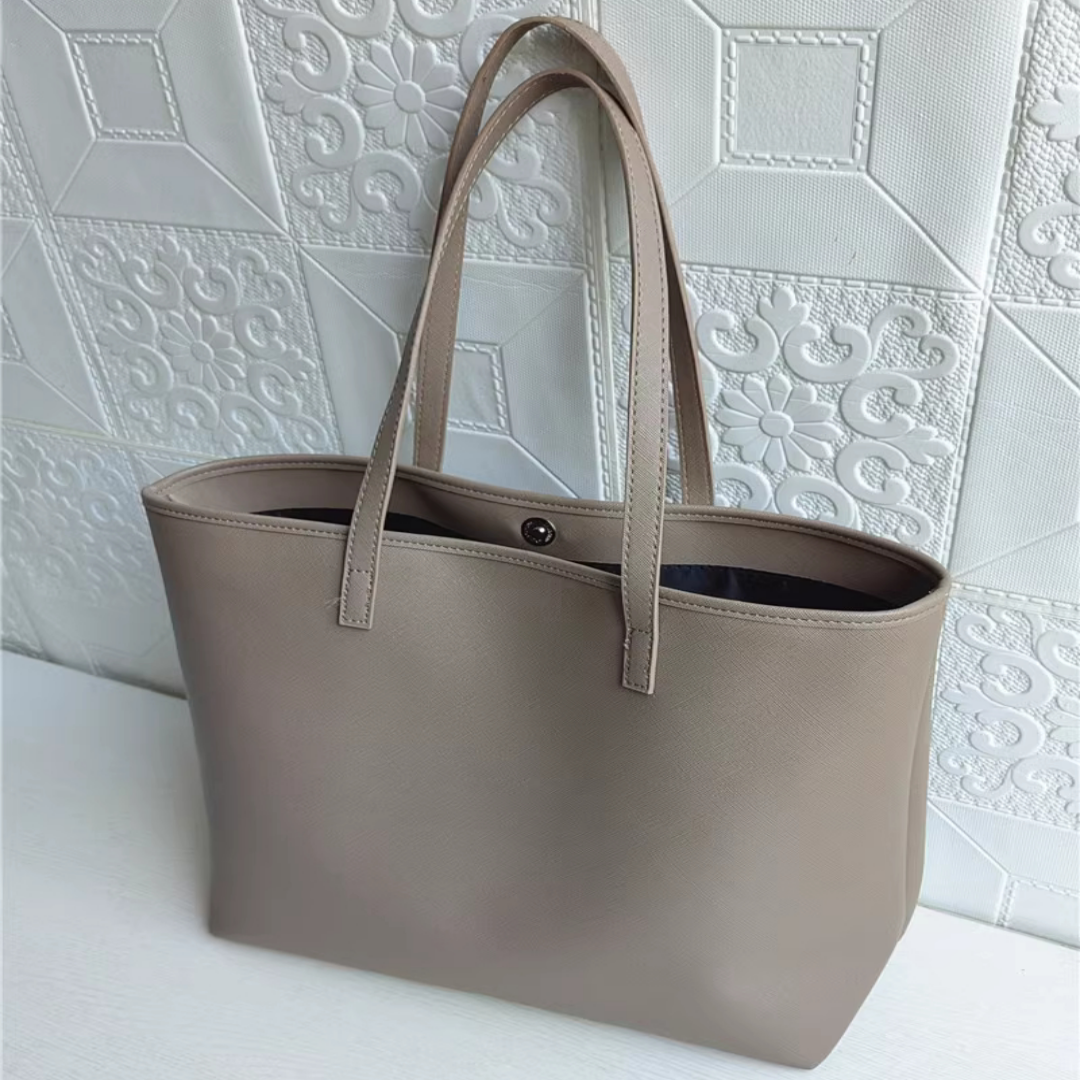 Shopper Tasche für Damen ⎜ Geräumige Schultertasche mit langen Henkeln und schlichtem Design für Alltag und Einkauf