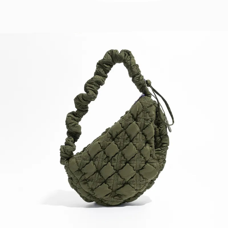Schultertasche für Damen ⎜ Große Cloud-Bag mit gepolstertem Faltendesign und bequemem Tragegriff für Alltag und Freizeit