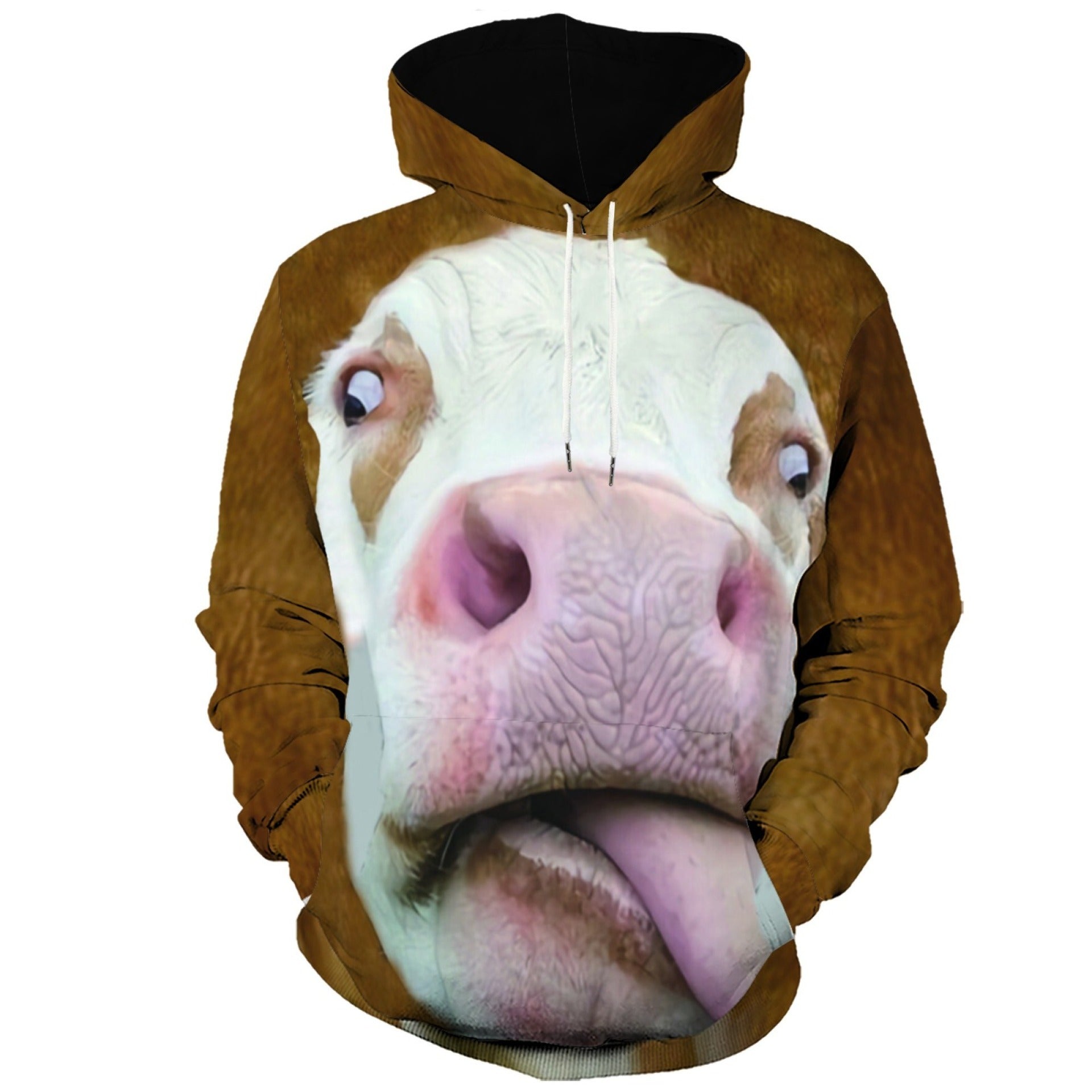 Lester – Lustiger Kapuzenpullover Mit Kuh-print