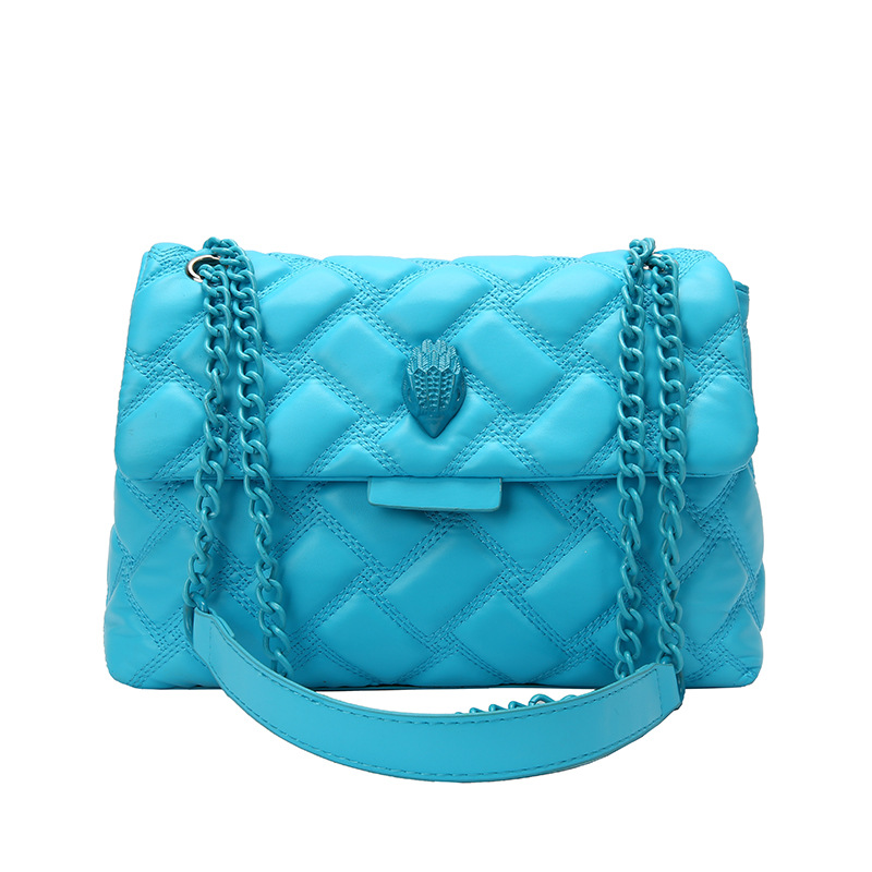 Damen Umhängetasche ⎜ Gestepptes Design mit Kette für Alltag und besondere Anlässe
