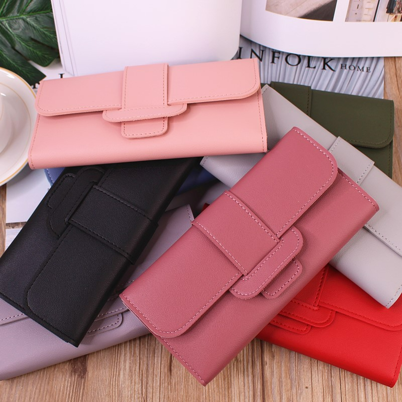 Damen Geldbörse in Langformat ⎜ Dreifach gefaltete Clutch mit großer Kapazität und sicherem Riegelverschluss