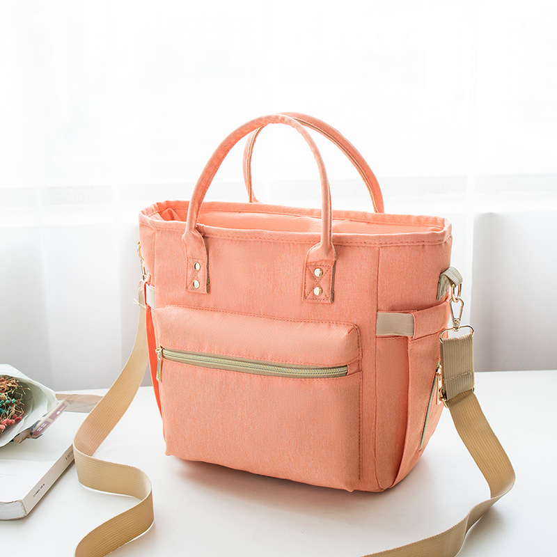 Lunchbag für Damen ⎜ Isolierte Tragetasche aus Oxford-Stoff mit Reißverschluss und vielseitigen Fächern