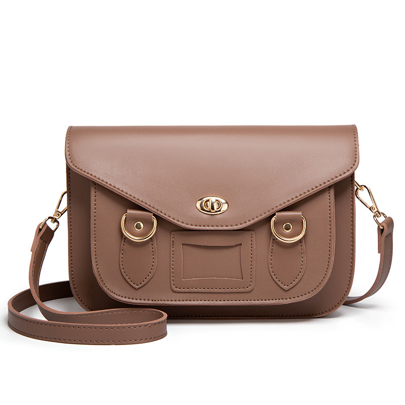 Damen Umhängetasche ⎜ Klassische Satchel-Tasche mit Überschlag und Verstellbaren Schulterriemen