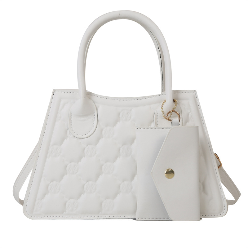 Kleine Umhängetasche für Damen ⎜ Modische Handtasche im quadratischen Design mit praktischer Vorder-Tasche