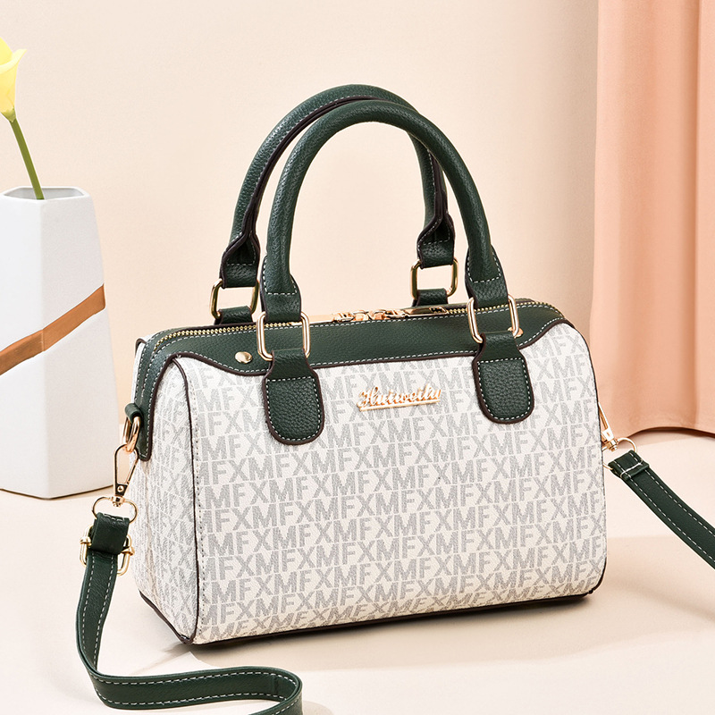 Handtasche für Damen ⎜ Elegante Umhängetasche mit Doppelgriffen und Schulterriemen für Alltag und Büro