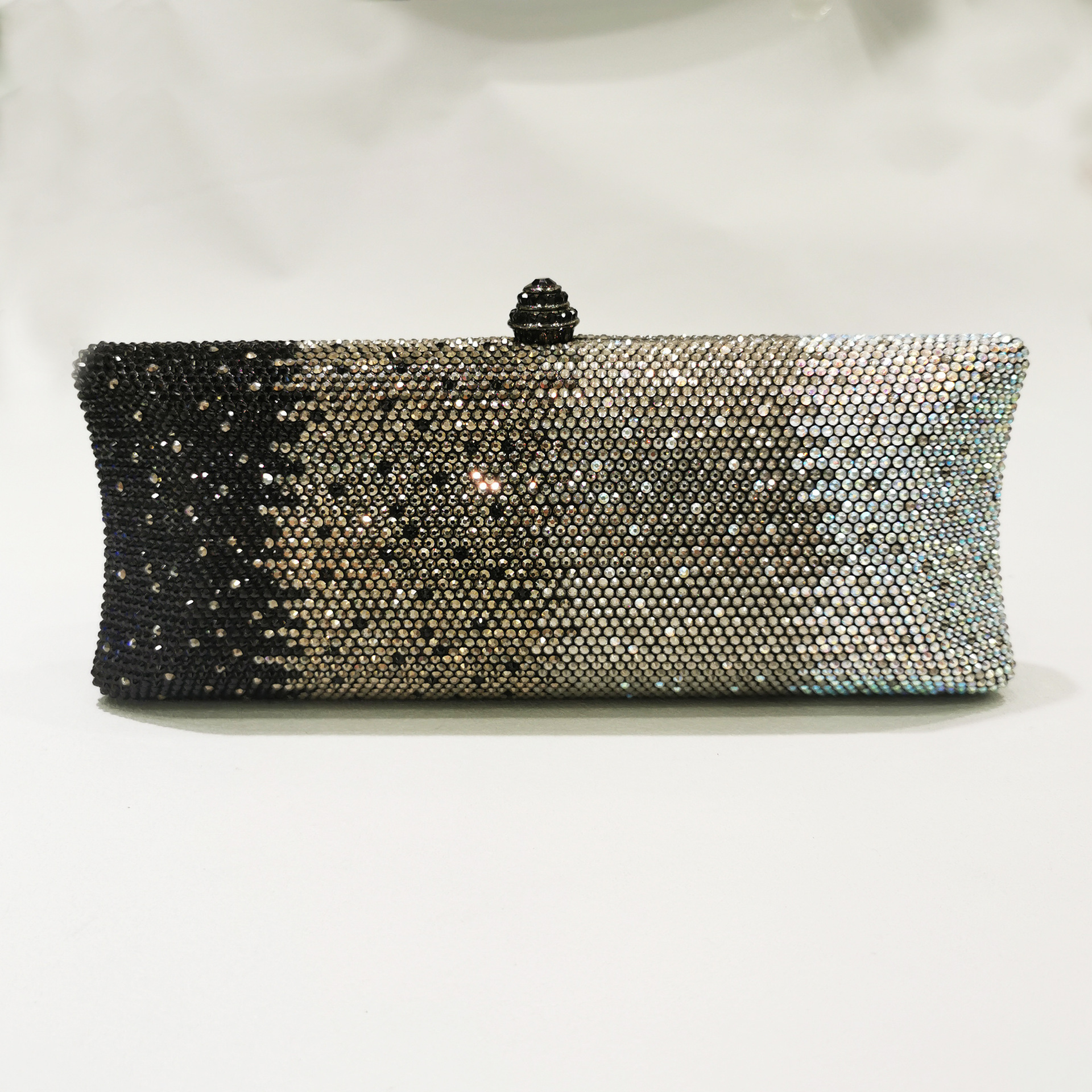 Glitzernde Damentasche ⎜ Elegante Abendtasche mit Strasssteinen und abnehmbarem Schulterriemen
