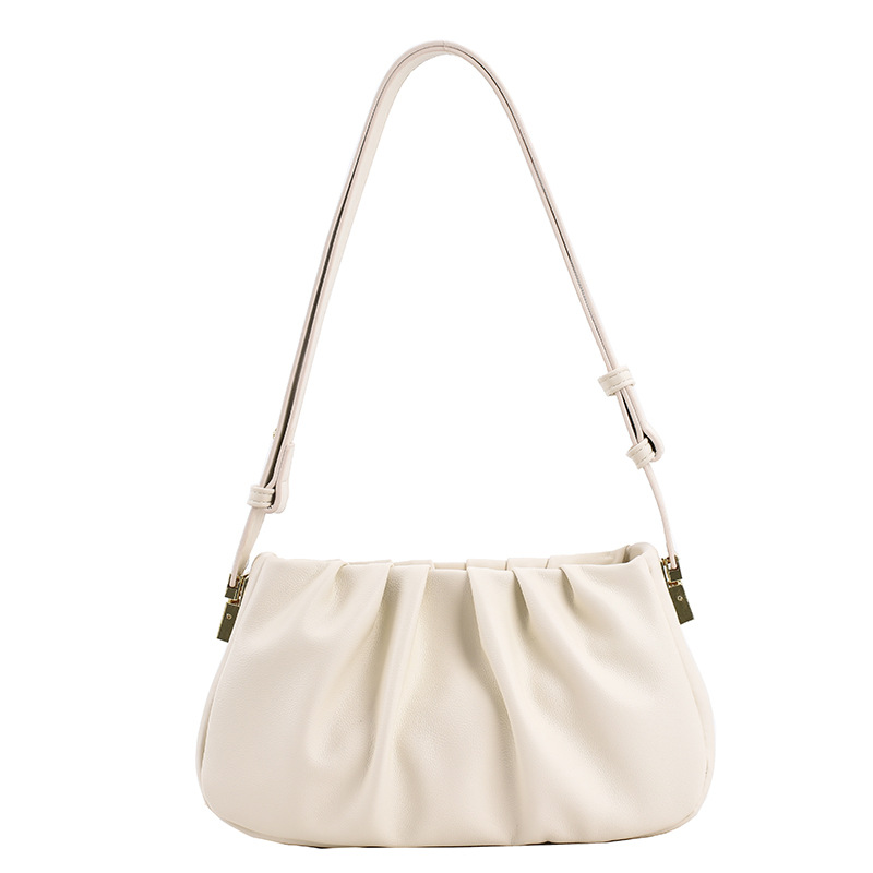 Schultertasche für Damen ⎜ Falten-Design Umhängetasche in Wolkenform für stilvolle Outfits und Alltag
